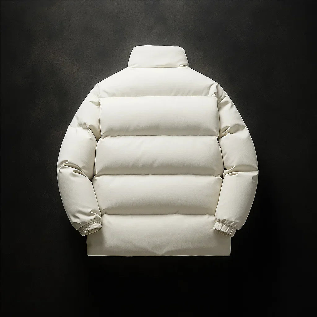 Enzo - Men's Stand-Collar Puffer Jacket with Zip Closure