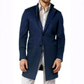 Ethan - Men's Notched Collar Mid-Length Coat 1