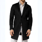 Ethan - Men's Notched Collar Mid-Length Coat 3