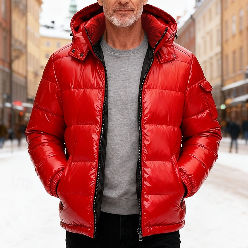 Everett - Men's Zip-Up Hooded Puffer Jacket