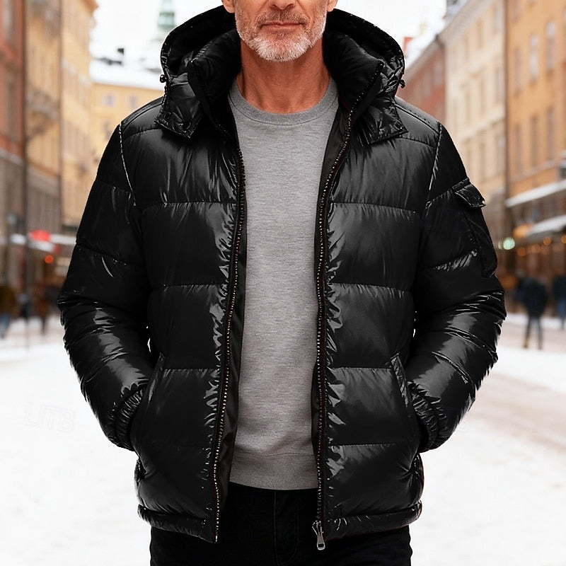 Everett - Men's Zip-Up Hooded Puffer Jacket