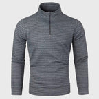 Finnegan - Men's Textured Mock Neck Quarter-Zip Pullover