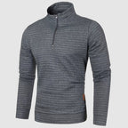 Finnegan - Men's Textured Mock Neck Quarter-Zip Pullover