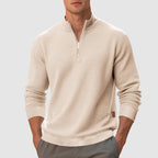 Finnegan - Men's Textured Mock Neck Quarter-Zip Pullover