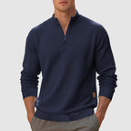Finnegan - Men's Textured Mock Neck Quarter-Zip Pullover