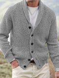 Finnegan - Men's V-Neck Button-Front Ribbed Cardigan