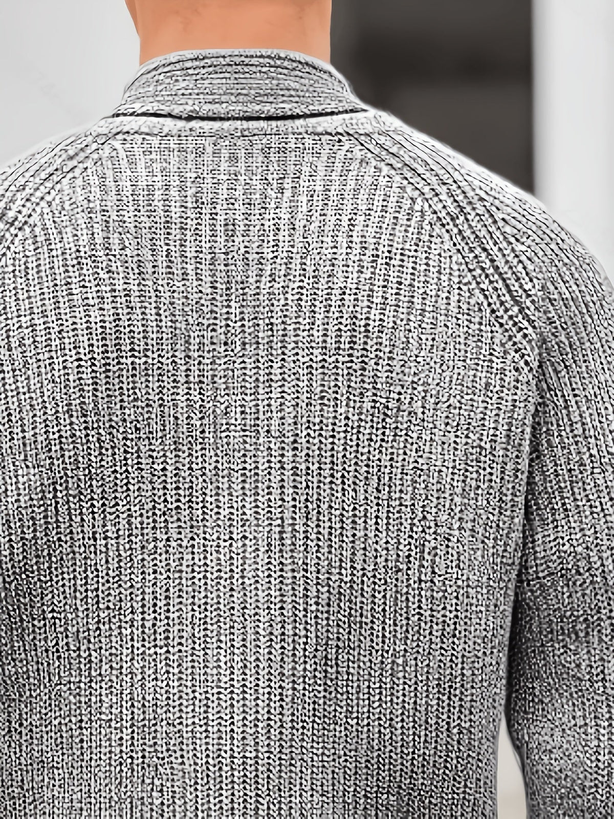 Finnegan - Men's V-Neck Button-Front Ribbed Cardigan