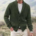Finnegan - Men's V-Neck Button-Front Ribbed Cardigan