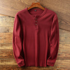 Frankie - Men's Half-Button Ribbed Henley