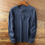 Frankie - Men's Half-Button Ribbed Henley