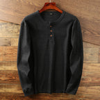 Frankie - Men's Half-Button Ribbed Henley