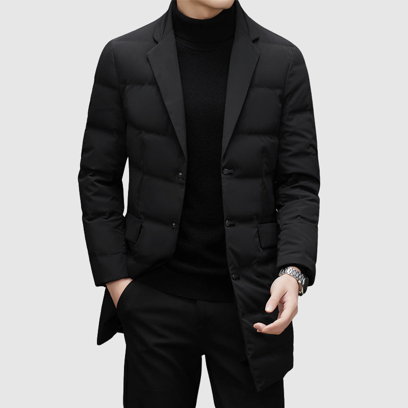 Garrison - Men's Puffer Blazer with Notch Lapels