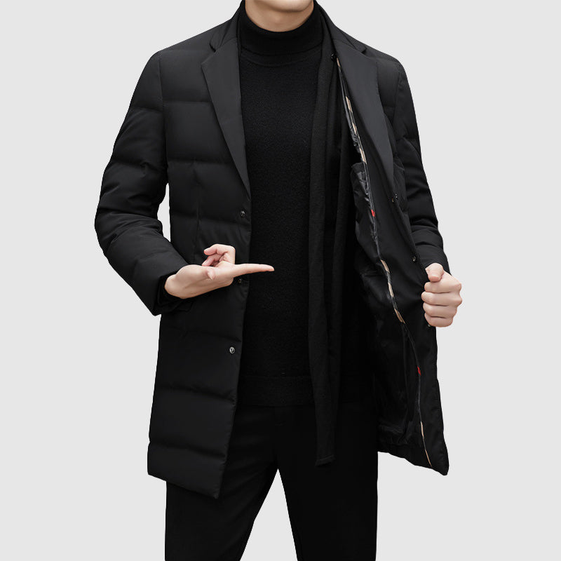Garrison - Men's Puffer Blazer with Notch Lapels