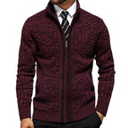 Grant – Men's Textured Checkered Zip Cardigan 2