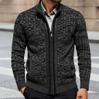 Grant – Men's Textured Checkered Zip Cardigan 3