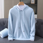 Grayson - Men's Cashmere Hooded Sweater with Drawstring