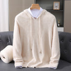 Grayson - Men's Cashmere Hooded Sweater with Drawstring