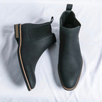 Hadrian - Men's Suede Chelsea Boots with Contrast Trim