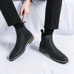 Hadrian - Men's Suede Chelsea Boots with Contrast Trim