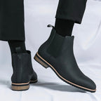 Hadrian - Men's Suede Chelsea Boots with Contrast Trim