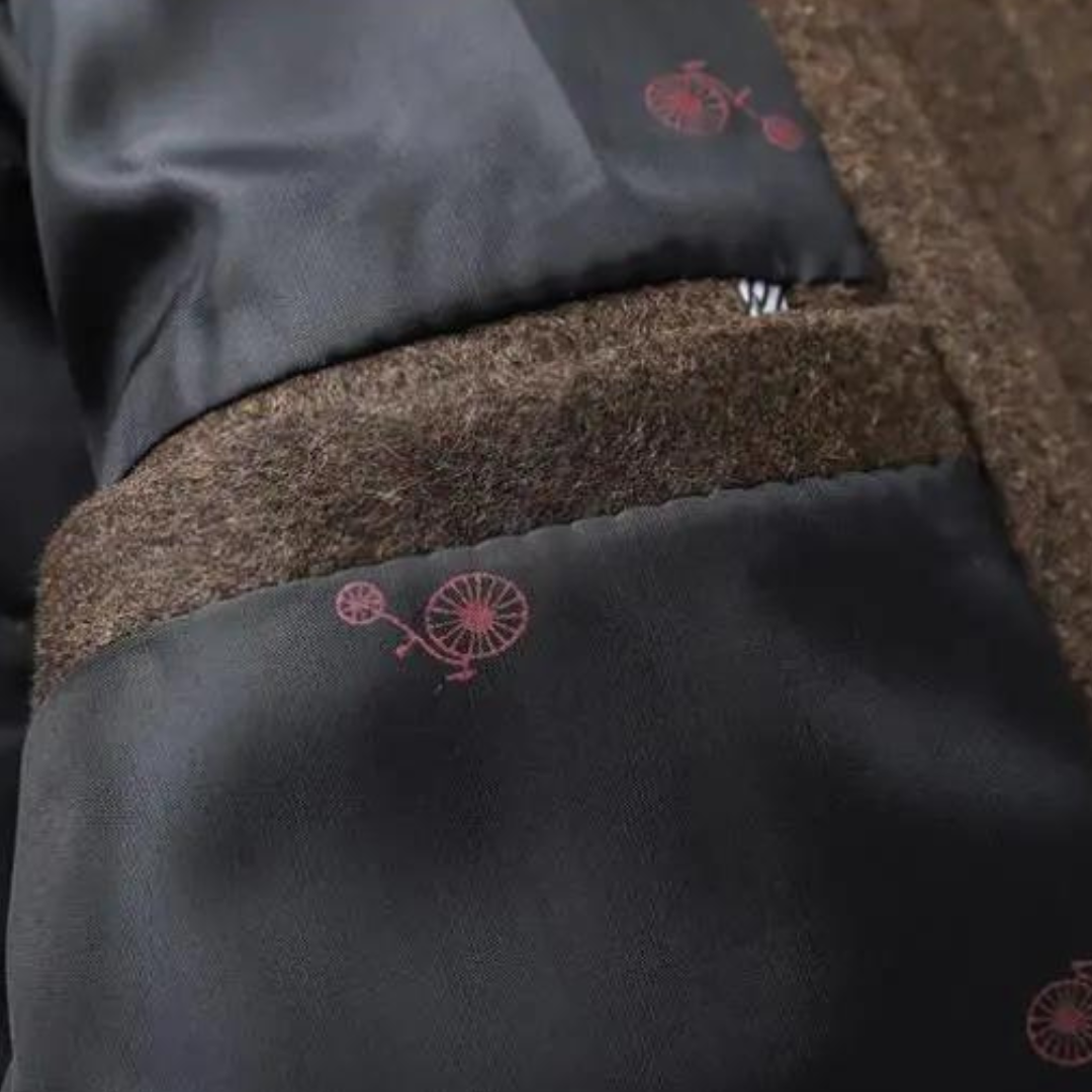 Harold - Men's Button-Front Wool Blend Coat with Puffer Lining