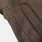 Harold - Men's Button-Front Wool Blend Coat with Puffer Lining