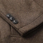 Harold - Men's Button-Front Wool Blend Coat with Puffer Lining