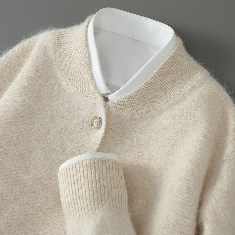 Harry - Men's Cashmere Cardigan with Button Front and Ribbed Trim