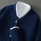 Harry - Men's Cashmere Cardigan with Button Front and Ribbed Trim