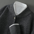 Harry - Men's Cashmere Cardigan with Button Front and Ribbed Trim