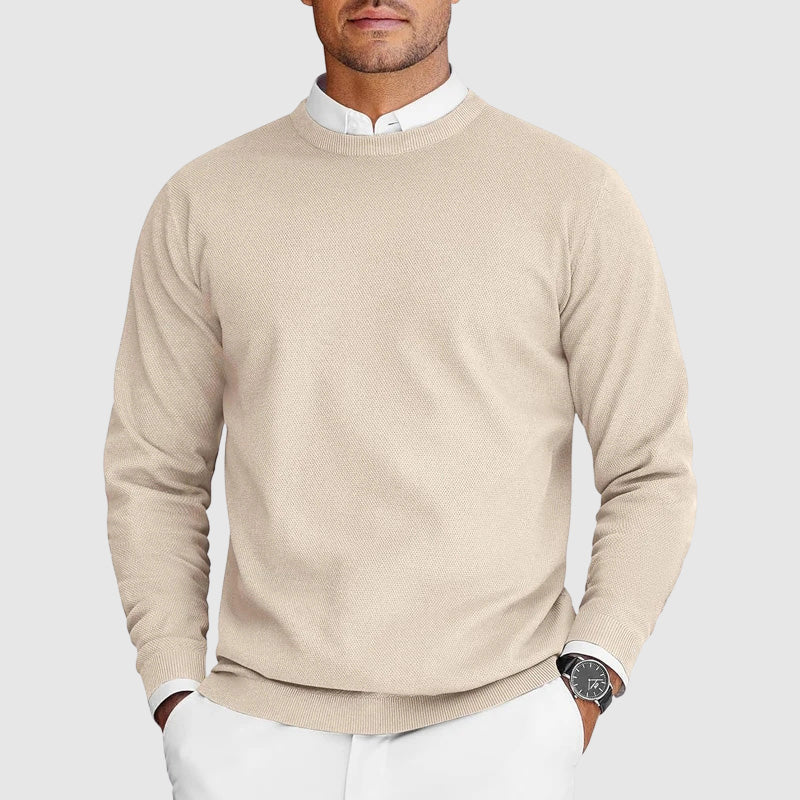 Henrik - Men's Ribbed Crew Neck Pullover Sweater