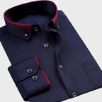 Ismael - Men's Contrast-Collar Stretch Dress Shirt