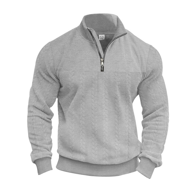Jason - Men's Textured Quarter-Zip Sweatshirt 6