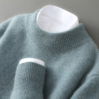 Jayden - Men's Cashmere Turtleneck with Ribbed Collar