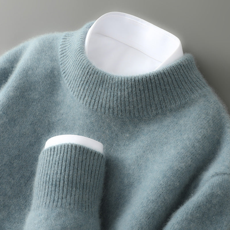 Jayden - Men's Cashmere Turtleneck with Ribbed Collar