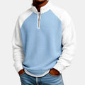 Jeffrey - Men's Waffle Knit Quarter-Zip Relaxed Sweatshirt 1