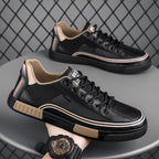 Jericho - Men's Lace-Up Low-Top Sneakers with Mesh Panels