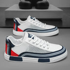 Jericho - Men's Lace-Up Low-Top Sneakers with Mesh Panels