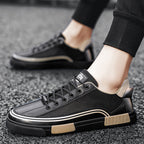 Jericho - Men's Lace-Up Low-Top Sneakers with Mesh Panels