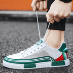Jericho - Men's Lace-Up Low-Top Sneakers with Mesh Panels