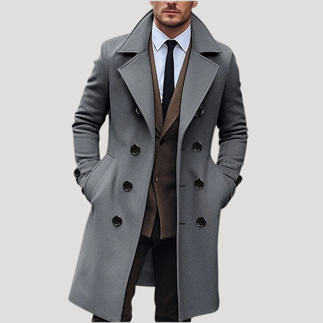 Keaton - Men's Double-Breasted Tailored Topcoat