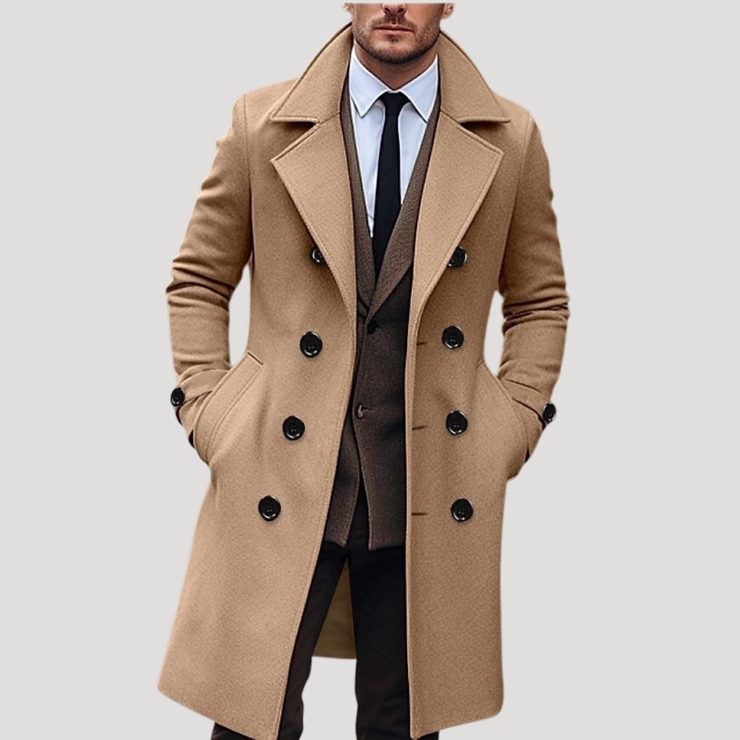 Keaton - Men's Double-Breasted Tailored Topcoat