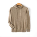 Konstantin - Men's Cashmere Pullover Hoodie with Ribbed Trim