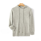 Konstantin - Men's Cashmere Pullover Hoodie with Ribbed Trim