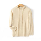 Konstantin - Men's Cashmere Pullover Hoodie with Ribbed Trim
