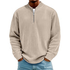Lance - Men's Ribbed Long Sleeve Quarter-Zip Pullover 2
