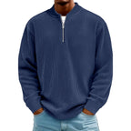 Lance - Men's Ribbed Long Sleeve Quarter-Zip Pullover 3