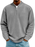 Lance - Men's Ribbed Long Sleeve Quarter-Zip Pullover 5
