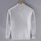 Lucas - Men's Ribbed Full-Zip Cardigan