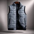 Magnus - Men's Padded Vest with Stand Collar and Zip Pockets